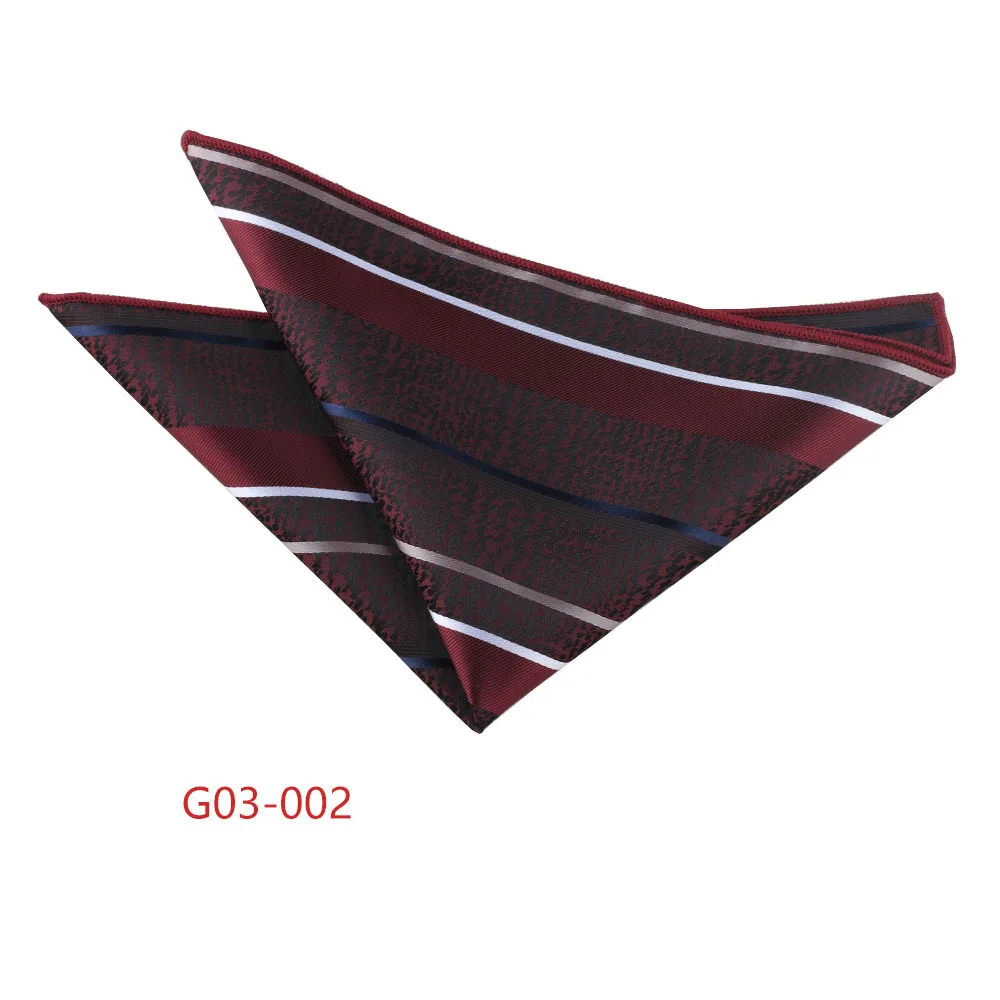 Trendy Brown Pocket Square Men Fashion Navy Flower Striped Handkerchief Small Scarf Wedding Party Suit Accessories Elegant Hanky