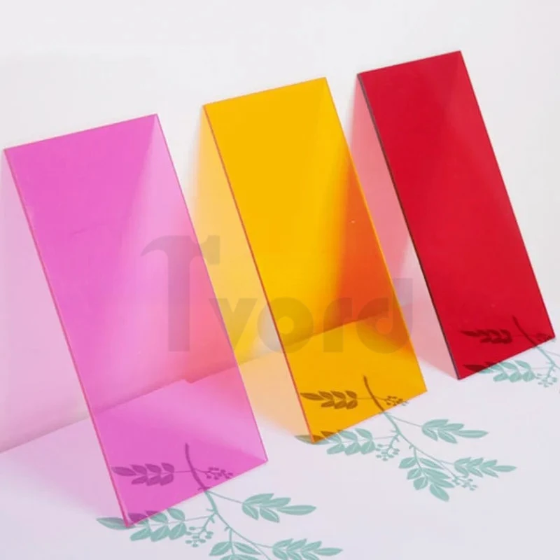 1Pcs Thick 3/5mm Colorful Transparent Acrylic Plate PMMA Plexiglass Plastic Plate DIY Display Projects 100x100/200x200/300x300mm