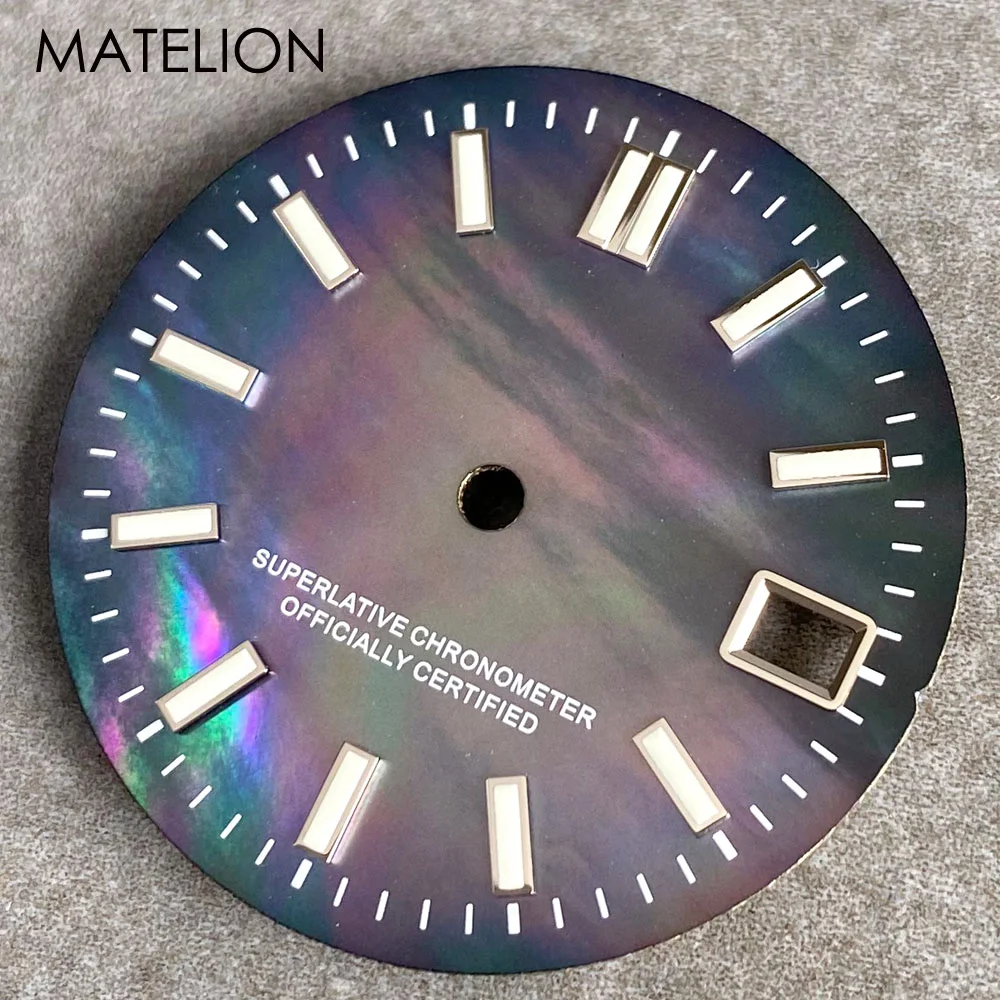 Mother of Pearl Watch Dial for NH35 NH36 NH38 NH70 NH71 NH72 Movement Baton Makers 29mm Luminous DJ Hands MOP Watch Face