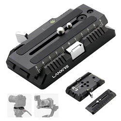 Lanxire 120mm Tripod Quick Release Plate & Clamp Kit for Manfrotto 501 502 DJI Gimbals QR Plate, Camera Quick Release Mount