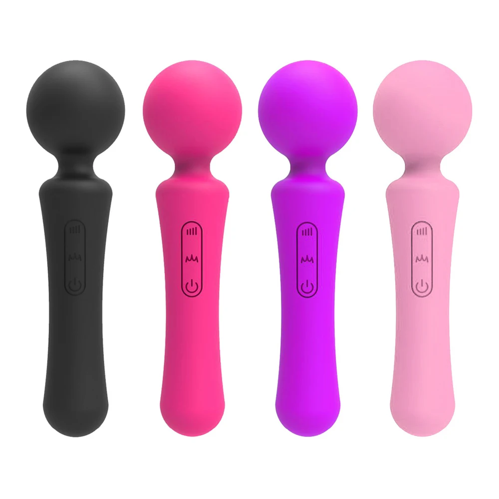 20 Patterns 8 Speed Vibration Silicone Waterproof Adult AV Wand Vibrator Massager Handheld Vibrator For Women