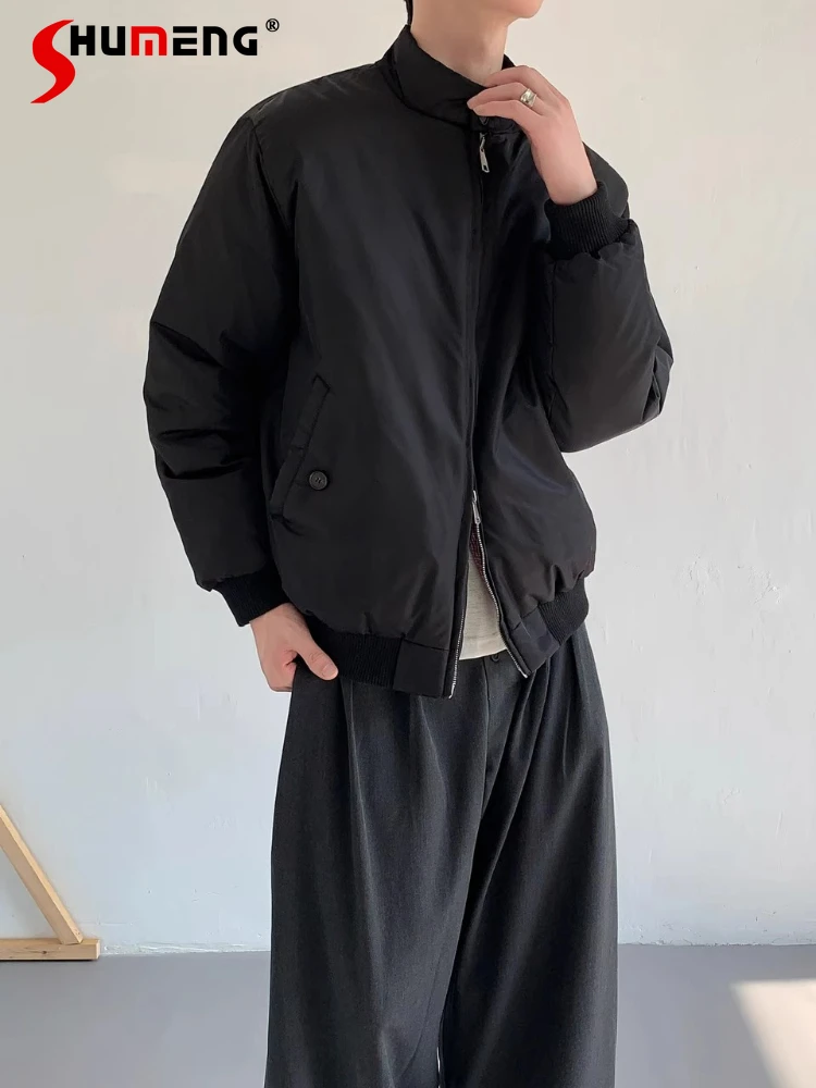 Men's 2025 Winter New Thickened White Duck Down Jackets Men's Stand Collar Fashion Jackets Male Trendy High-end Warm Down Coats