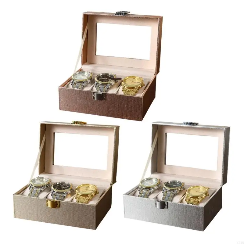 Elegant Stylish Watch Display Box Case Clear Lid Dust Protective Home Use Jewelry Organizers Dustproof Lid Functionality