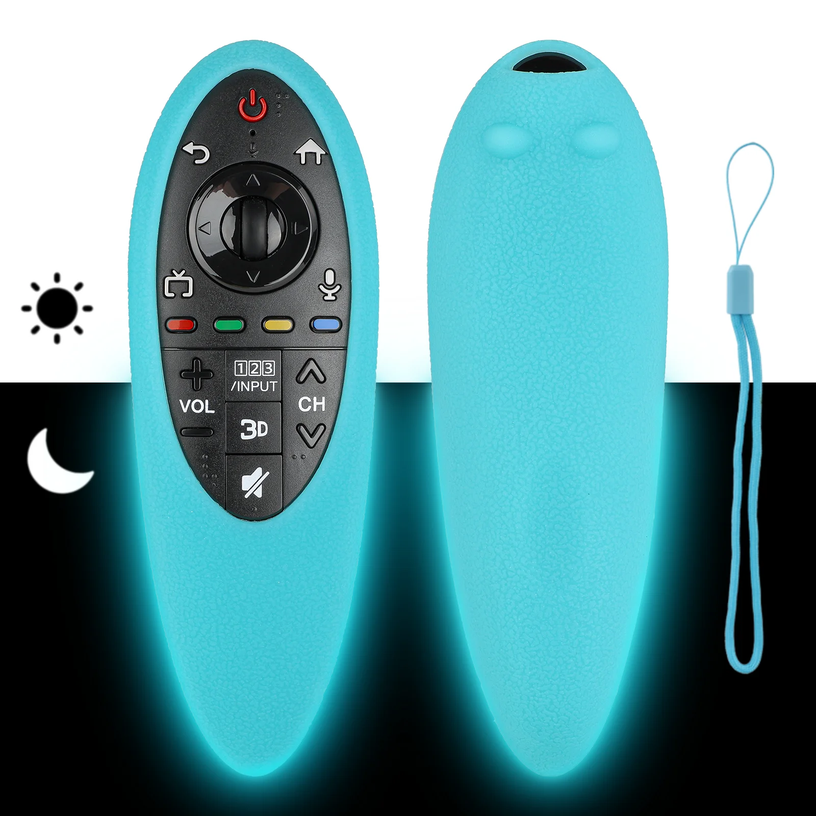 Silicone Remote Control Case For LG AN-MR500G TV Remote Shockproof Protective Shell Cover With a Lanyard