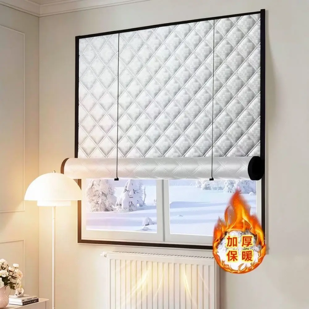 Thermal Windbreak Curtain Graphene Window Insulation Winter Cold Blocker Shade No Drill Modern Style Bedroom Living Room Decor