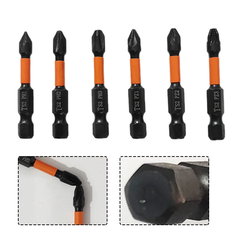 1PC 50mm Screwdriver Bit Magnetic Batch Head Electric Screwdriver Hex Shank For Easy Installation On Screwdrivers Hand Tools