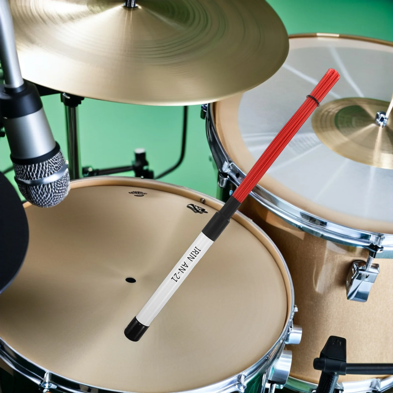 1 زوج النايلون طبل فرش الديناميكية الجاز قرع فرش ل الطبول ممارسة الأداء تصميم مدمج قبضة مريحة الطبول