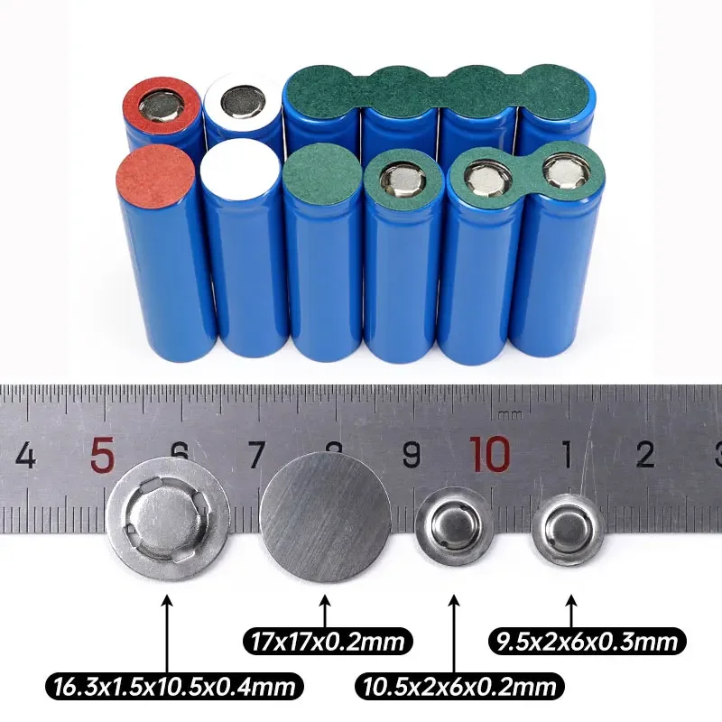 Battery Gasket/ Spot Welding Cap Stainless Steel Electrode Tip Cap Positive/Negative Gasket Weld 18650 21700 Battery Accessories