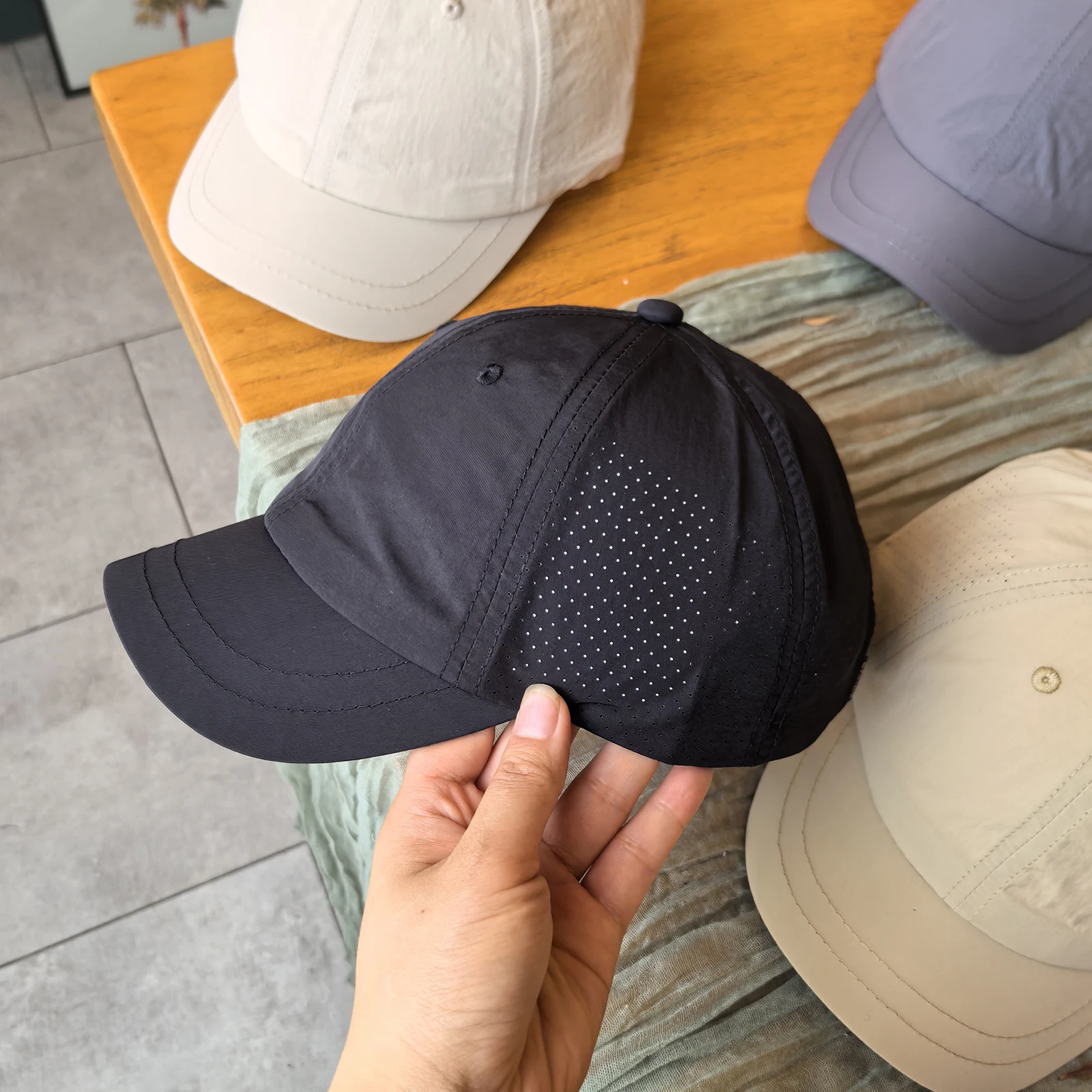 bone-de-beisebol-leve-e-respiravel-de-secagem-rapida-com-aba-curta-moderno-unissex-para-viagem-de-verao-protecao-solar-chapeu-casual-de-topo-redondo
