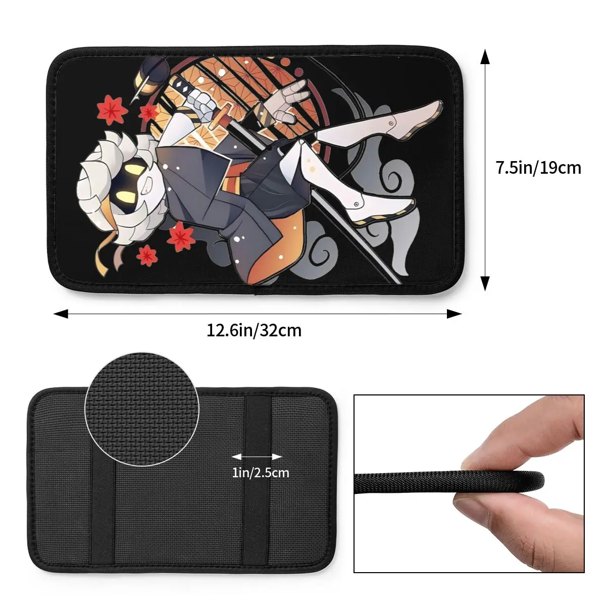 Murder Drones Center Console Cover Pad Cars Animation Comedy Horror Robot Series Car Interior Cushion Armrest Cover Mat