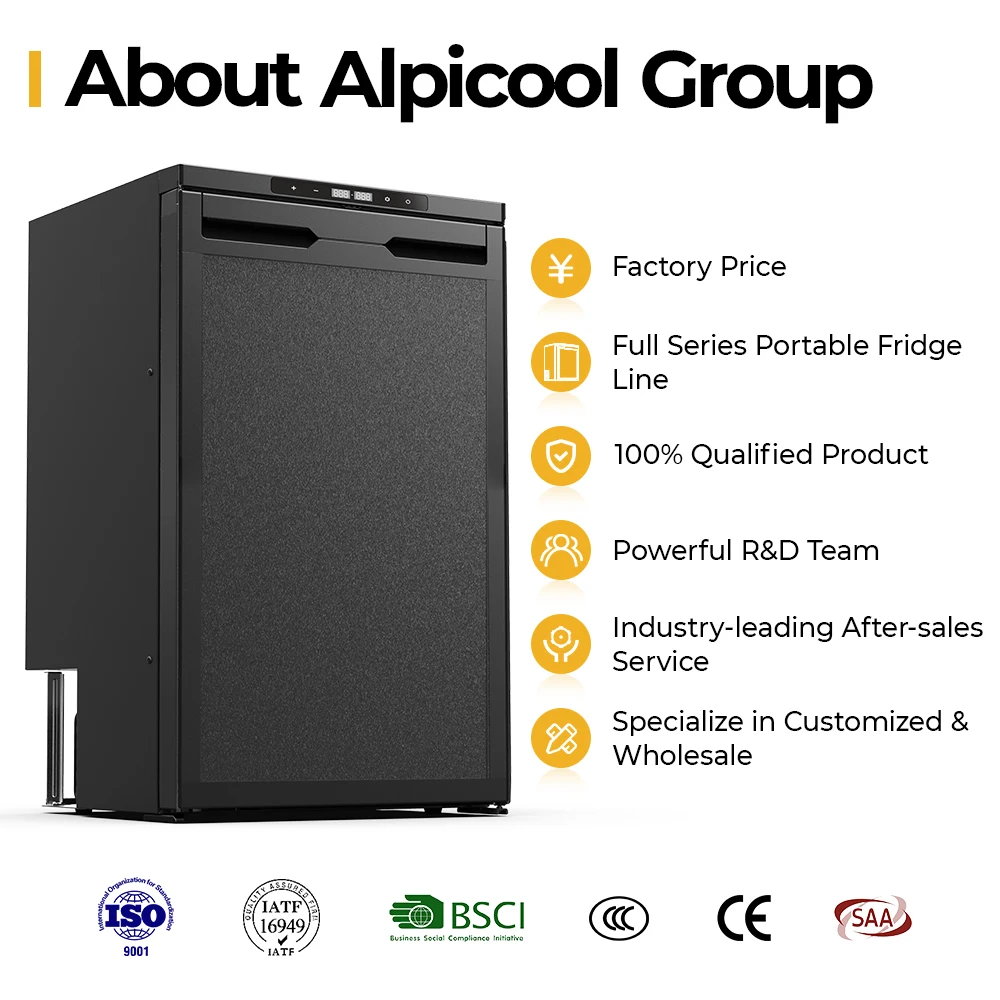 Alpicool CR50X новый дизайн уличные холодильники быстрое охлаждение автомобильный холодильник кемпинговый компрессор морозильная камера 12 В