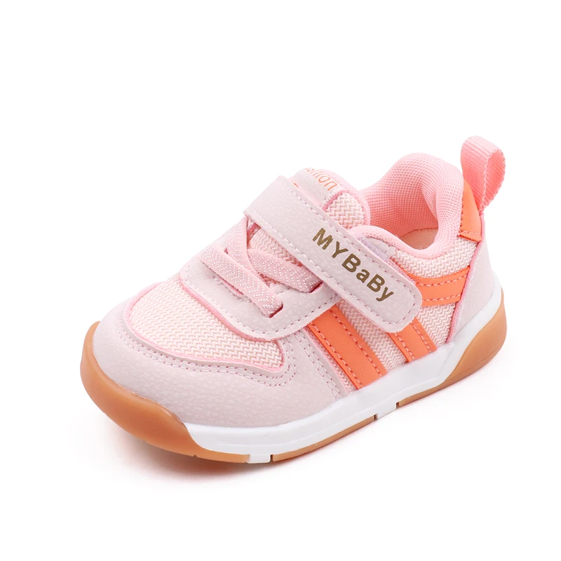 Sneaker causale per bambini primavera e autunno maglia traspirante antiscivolo in gomma di alta qualità e PU morbido per 1-3 anni Toddler NewFashion