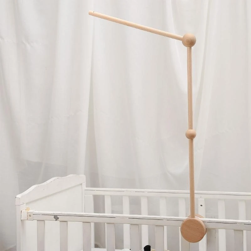 Berço móvel brinquedo pendurado suporte braço infantil brinquedo musical girar cabide berço decorações 15ub