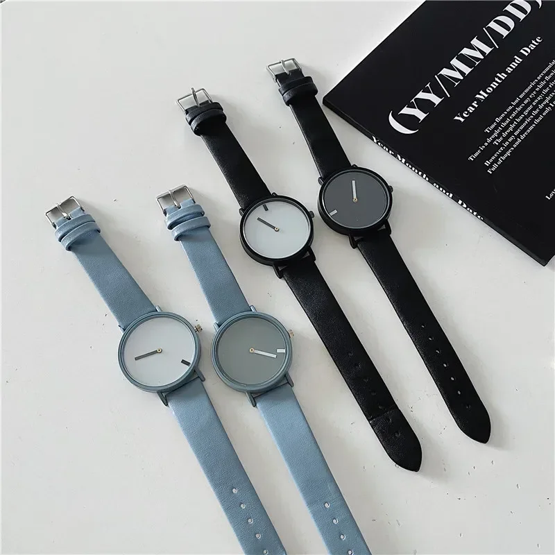 Montre au design minimaliste japonais pour hommes et femmes, sans concept, mode, chimunique, étanche, créative