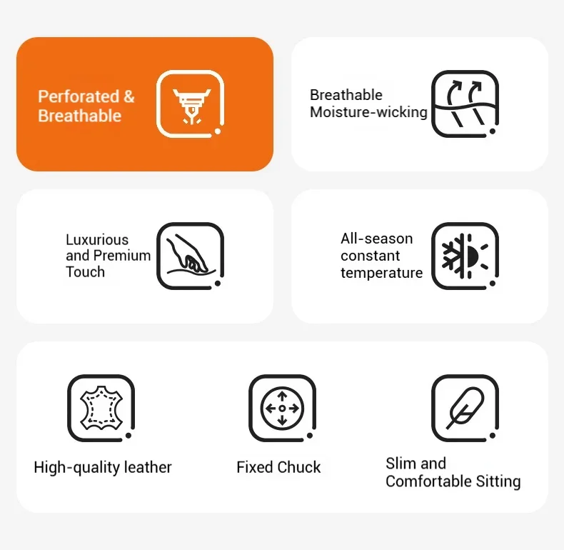 Für XPENG G6 P7 G9 MONA M03 G3 P5 2025, Leder Belüftetes Autositzkissen, Rutschfestes Ganzjahres-Autokissen, Auto-Zubehör – Detail 2