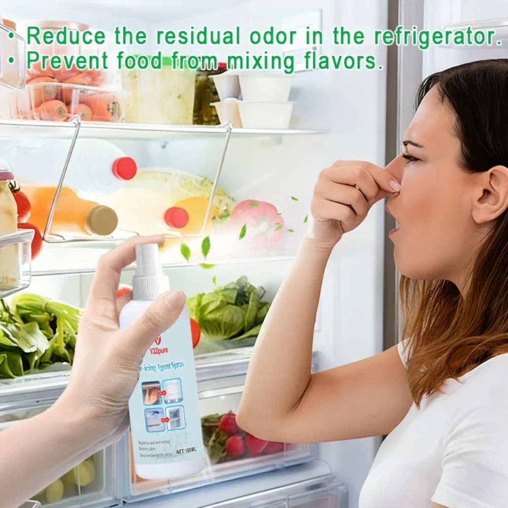 De-icing Agent, Freezer Frost Remover Fridge Freezer Defrosting Spray Ice Removal Spray Quickly Removes Ice Buildup Spray