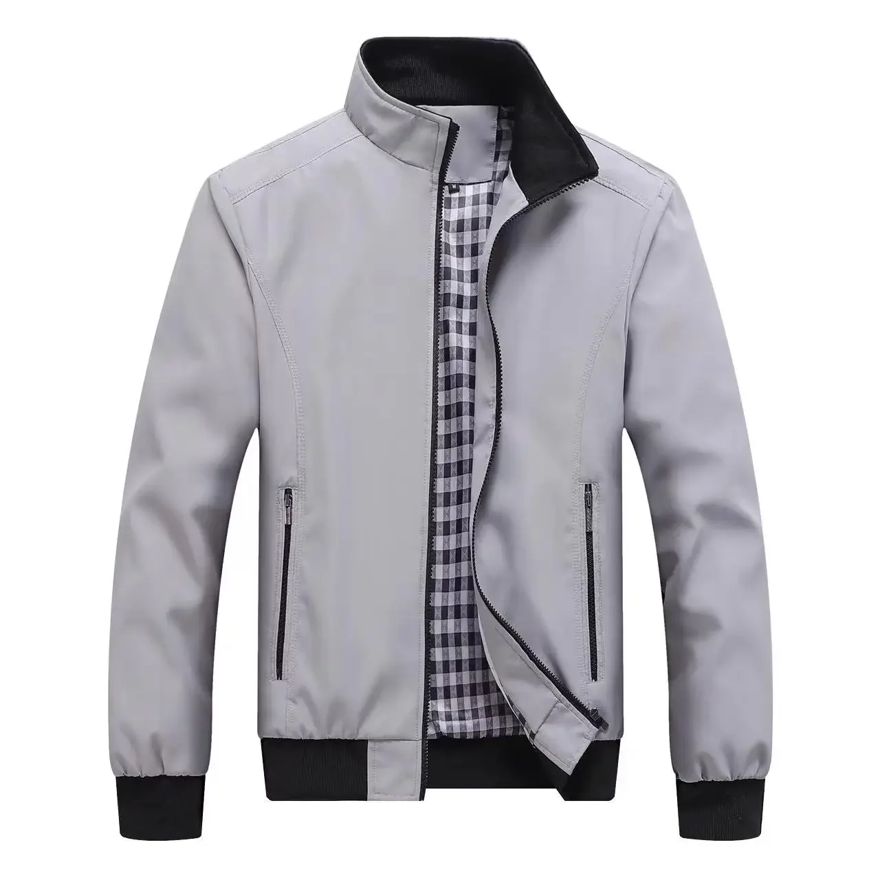 Chaqueta bordada informal de calidad para hombre, ropa deportiva con cremallera, gabardina, Otoño e Invierno