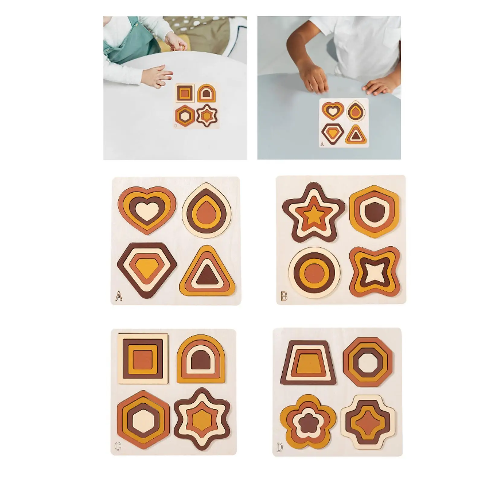 

Shape Sorting Puzzles Color Shape Matching Blocks Hands on Abilities Early