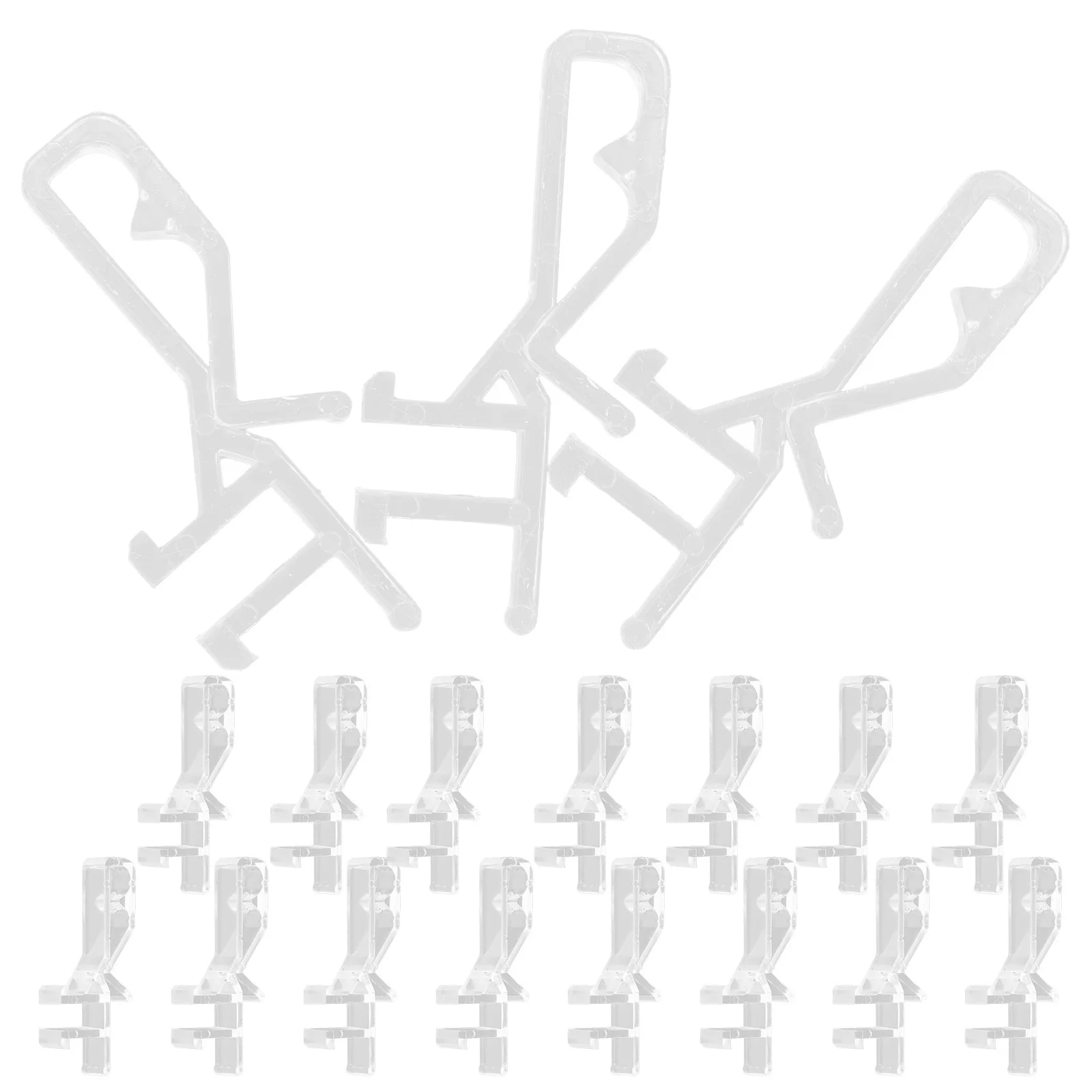 20 قطعة مقاطع التجنيب الستارة الشفافة مقاومة الأقواس العمياء المناسب قطع غيار غير مرئية للمنزل #6