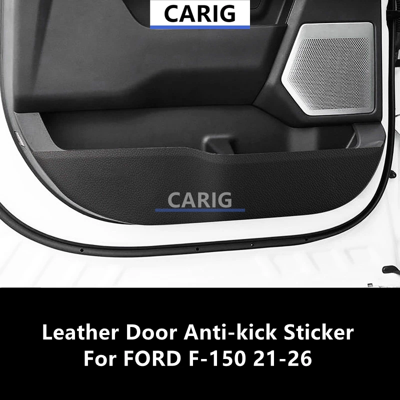 

For FORD F-150 21-26 Leather Door Anti-kick Sticker Modified Carbon Fiber Pattern Interior Film Accessories Modification