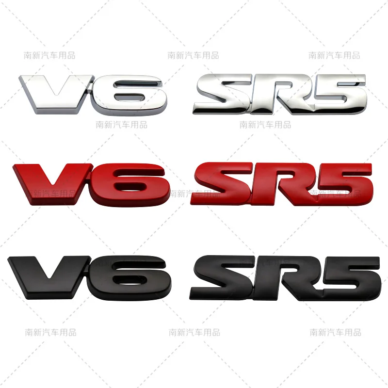 Metal Car Sticker Styling 4x4 V6 Engine Logo Emblem Trunk Sport Turbo Auto Badge Decal Accessories