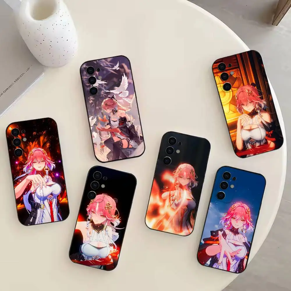 Aemeath Wuthering Game Cute  Phone Case For Samsung S25,S24,S21,S22,S23,S30,Ultra,S20,Plus,Fe,Note,10,9,5G Black Cover