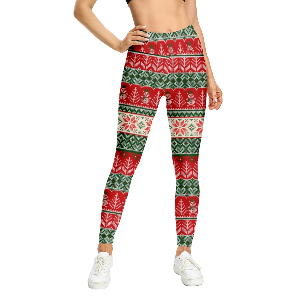 Christmas Leggings Women Skinny Stretch High Waist Leggings Carnival Girl Trend Party Casual Trousers Fashion Clothing New