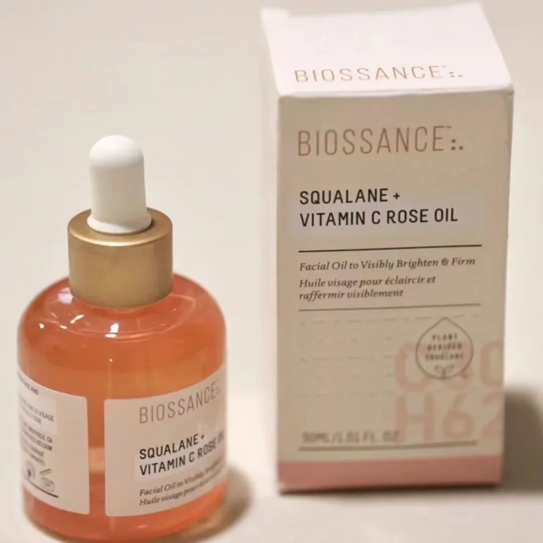 biossance Esqualano Rosa Esencia Aceite VC Vitamina Polvo Esencia Iluminadora y Refinadora 30ml