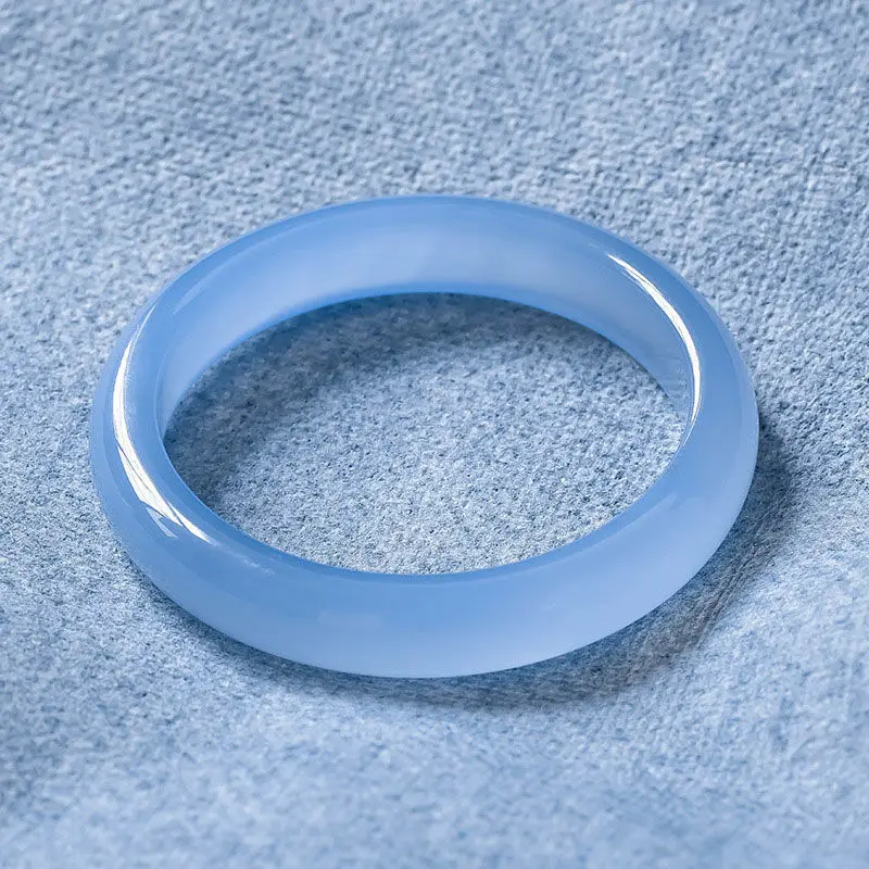 

Natural High Ice Blue Agate Chalcedony Bracelet, Suitable for Daily Wear