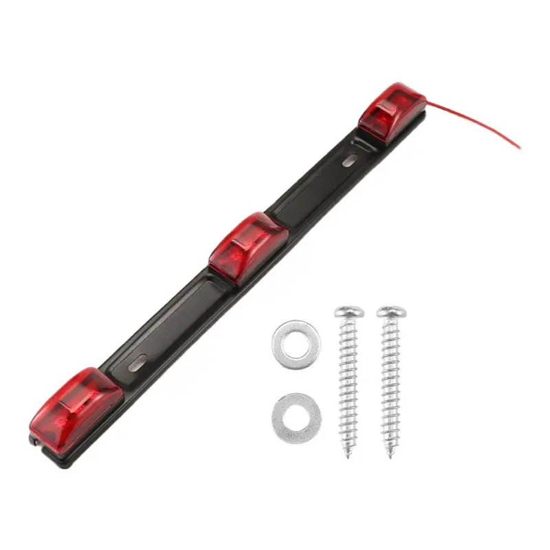 HOT-Warning Brake Light 14.2 Inch Red Clearance Identification ID Marker Light With Bracket For Pickup Truck Trailer RV,Warning