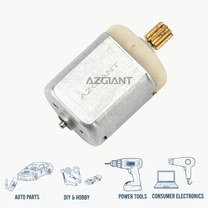 

AZGIANT Micro Motor FC280 DC 12V 44mm Axis 8T Low Noise Anti-Rust for Car Lock Block Inner Motor Replace&DIY Toy Special Offer