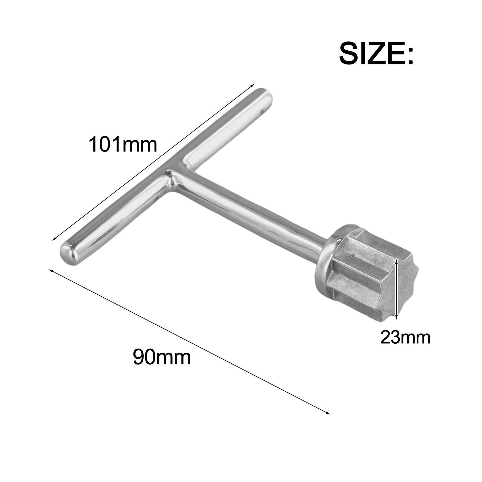 316 Stainless Steel T Handle Wrench For Marine Deck Plates Fuel Filler Key For Yacht Boat Hatch Cover Silver