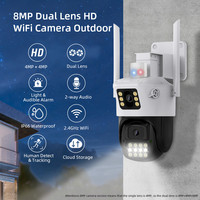 4MP HD WIFI IP Camera Outdoor PTZ Dual Screen Cameras 1080P Dual Lens AI Human Auto Tracking Video Monitor Security Surveillance