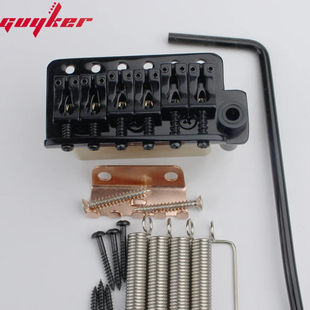 Guyker Chrome Black Gold Guitar Tremolo Bridge String Spacing 10.8MM With Tremolo System Saddle And Brass Block