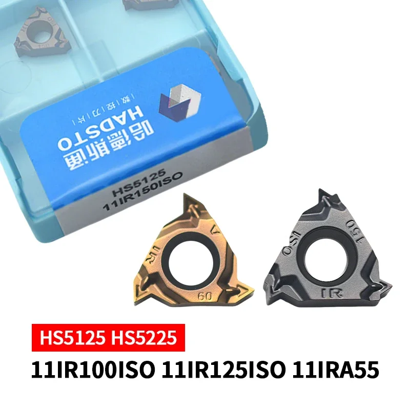 

10pcs HADSTO Original Carbide Threading Insert 11IR100ISO 11IR125ISO 11IR150ISO 11IR200ISO 11IRA55 A60 11IR14W 19W HS5125 HS5225