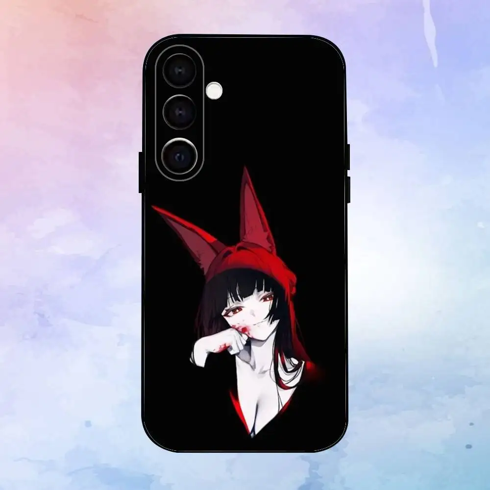 حافظة هاتف H-Hoshimi M-Miyabi ZZ لهاتف سامسونج جالاكسي A73، A72، A71، A70، A53، A52، A51، أخرى غلاف أسود ناعم #4