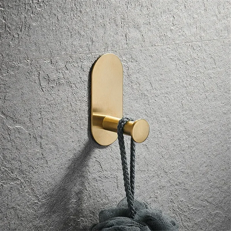 Juego de accesorios de baño de montaje en pared, barra de toalla de acero inoxidable, anillo de toalla, soporte de papel, gancho, Moderno