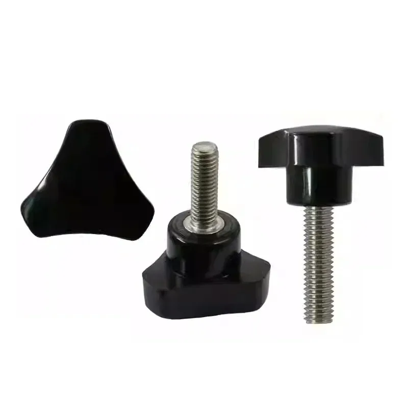 1/2 Pcs Triangle Head Bakelite Hand Tighten Thumb Screw M4 M5 M6 M8 Hand Knob Screws 304 Stainless Steel Plastic Head Bolt