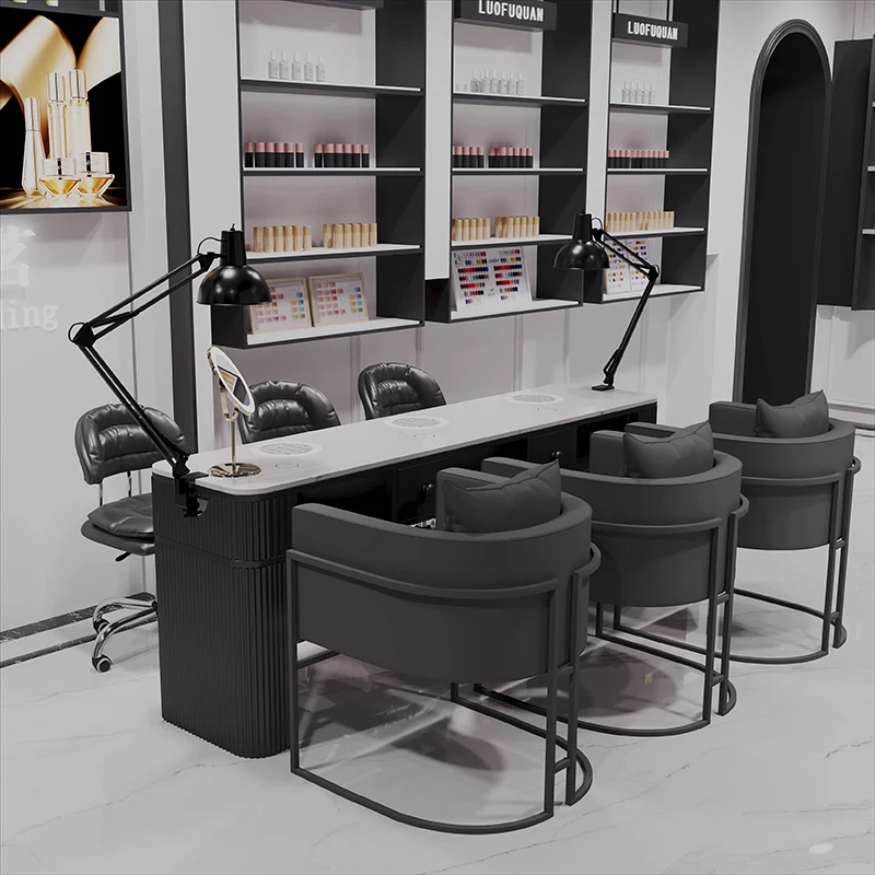 Professional Luxury Nail Table Simple Modern Creative Aesthetic Nail Desk Exquisite Trendy Postazione Unghie Salon Furniture