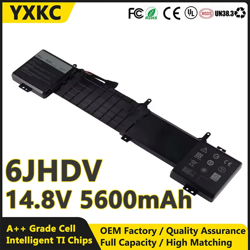 YXKC 14.8V 6JHDV Laptop Battery for Dell Alienware 17 R3 P43F002 R2 P43F001 ALW17ED-1728 2728 3728 4718 AW17R3-3758SLV 7092SLV