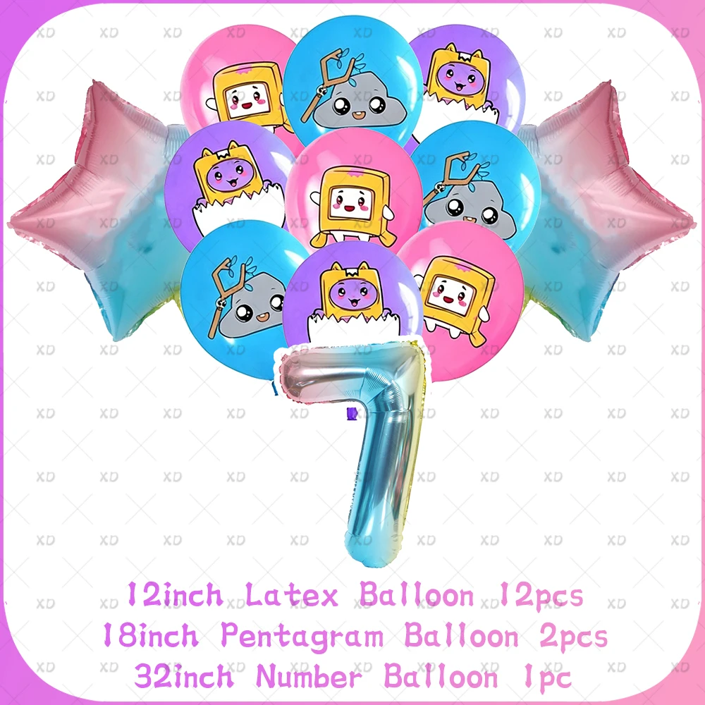 Cute Lankying Boxes Theme Birthday Party Decoration Set