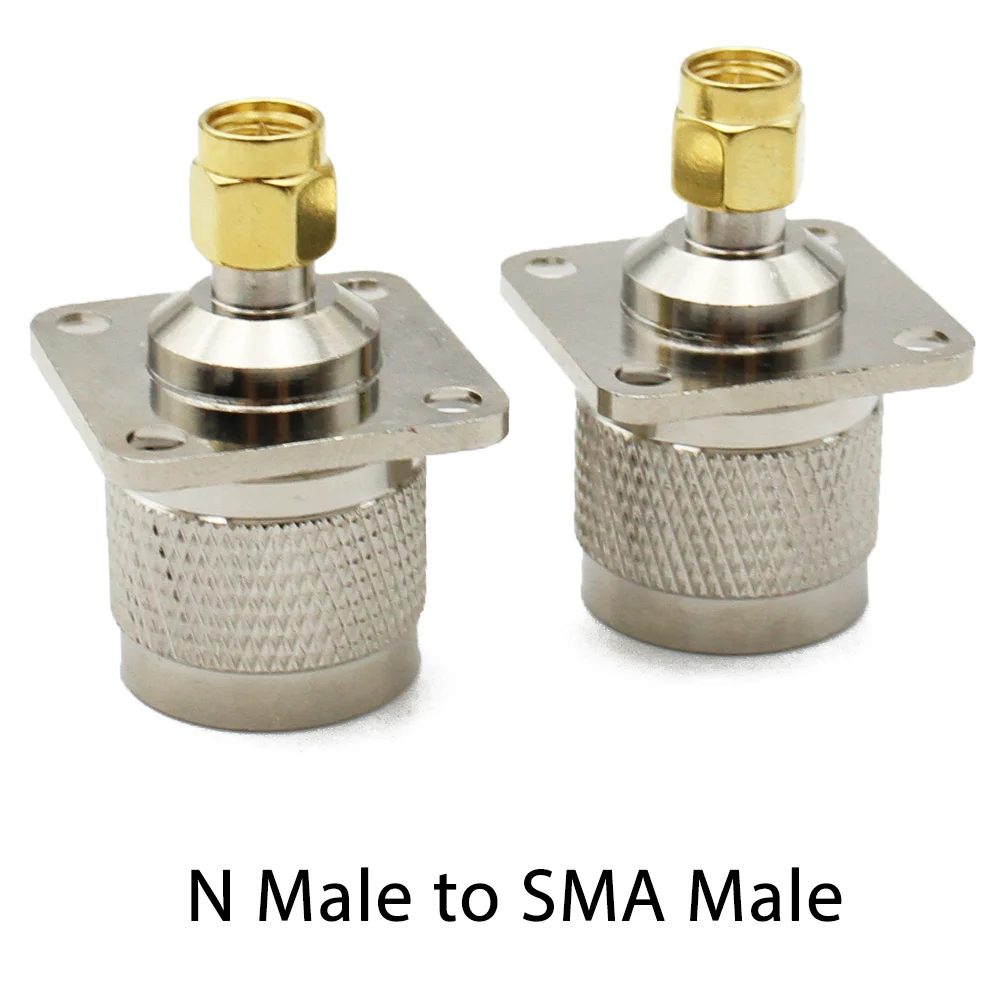 N Type Female To SMA Female RF Coaxial conversion connector Transmission Cables Converter 17.5MM 4 Hole Flange Panel