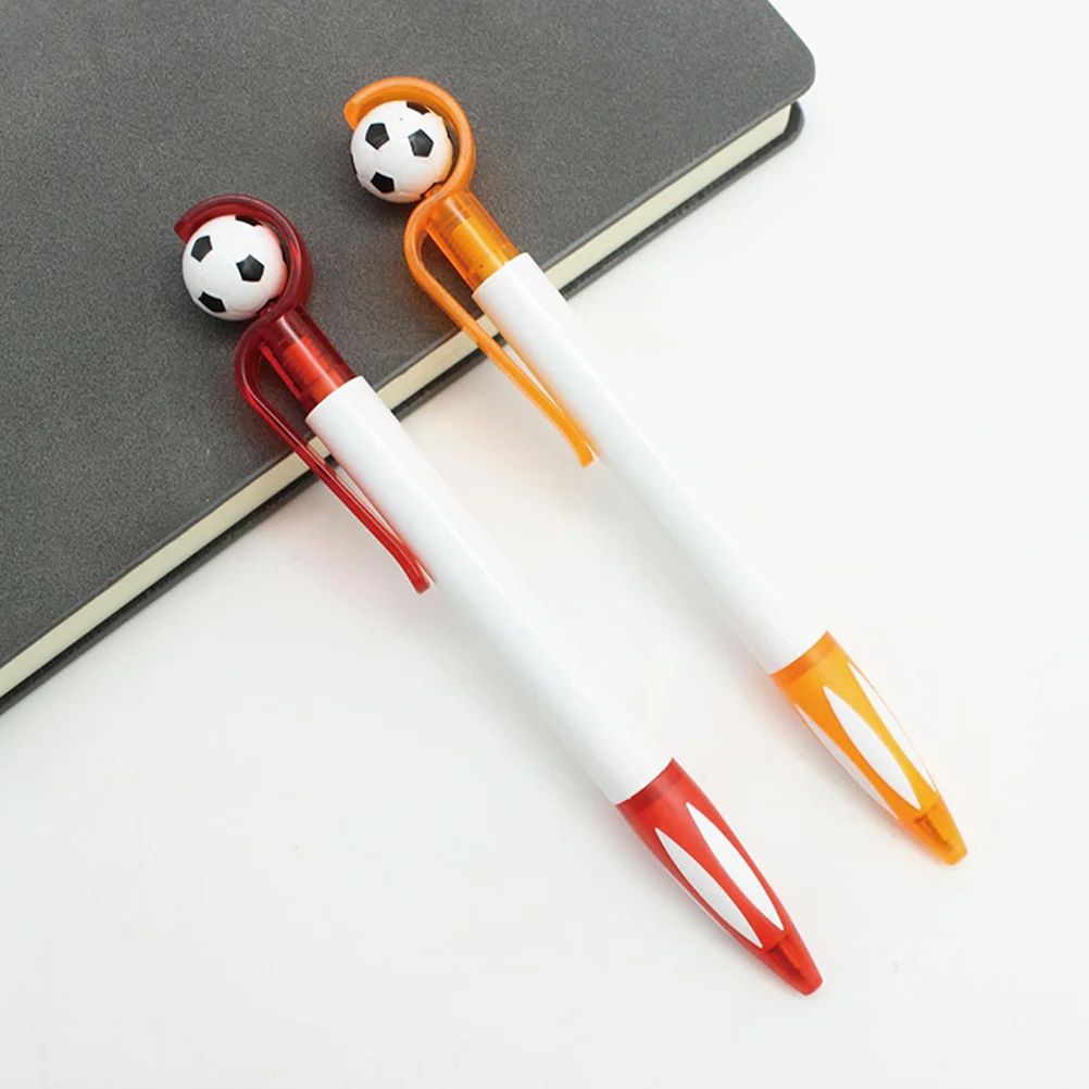 15 Pcs Soccer Pencils Black Ballpoint Pens Football Cartoon for Students Writing