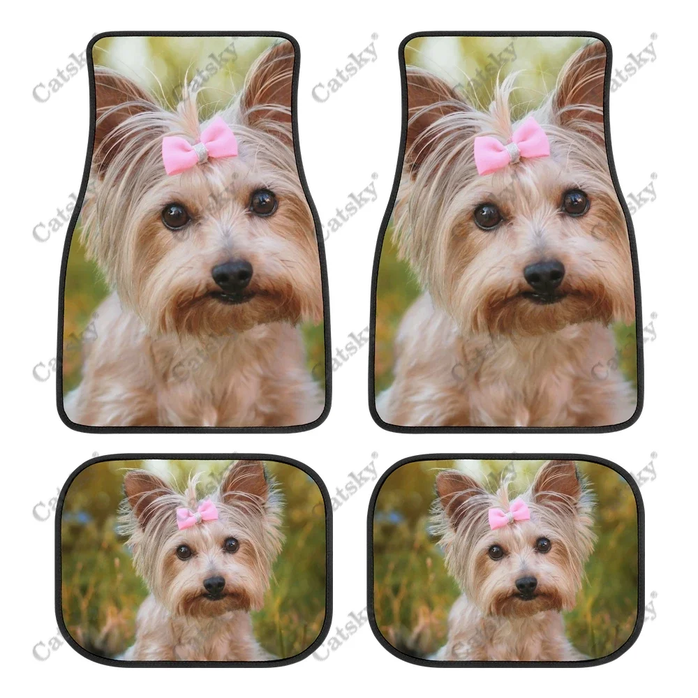 yorkshire terrier Car Mats Universal Fit Car Floor Mats Fashion Soft Waterproof Car Carpet Front&Rear 4 Pieces