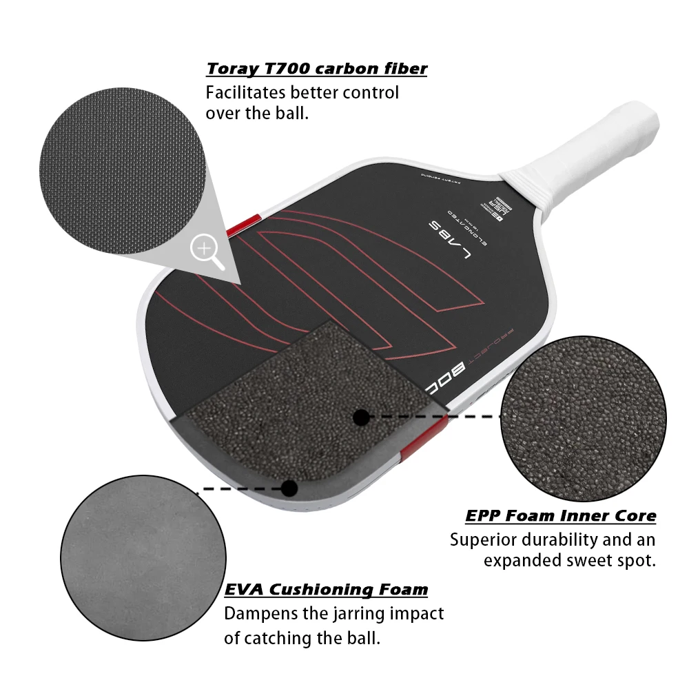 GEN5 BOOMSTIK Pickleball مجداف استنساخ واسع الجسم ممدود إيفا الطاقة المحيطة رغوة EPP نقية ألياف الكربون الأساسية #2