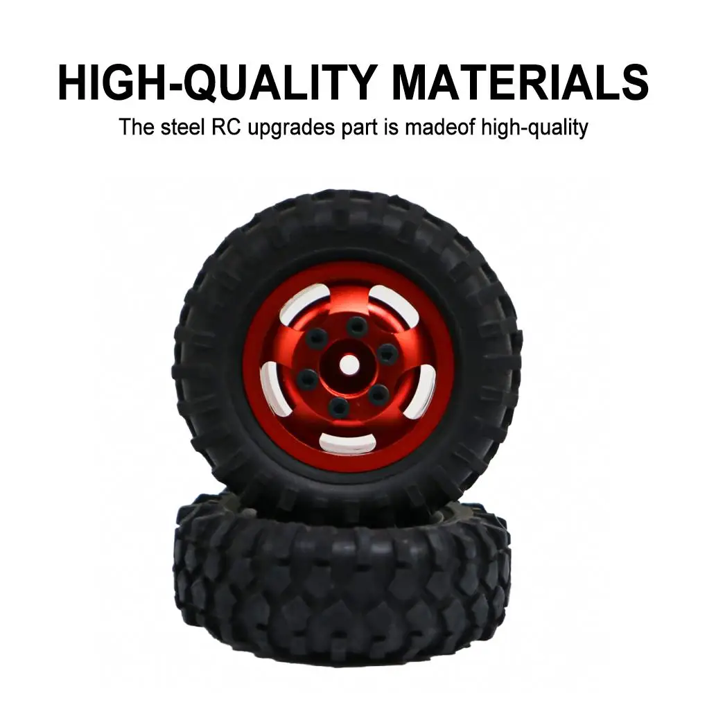 Velg ban mobil RC 1 24 Axial SCX24, velg roda plastik tahan lama, Aksesori Mobil RC suku cadang Upgrade perak