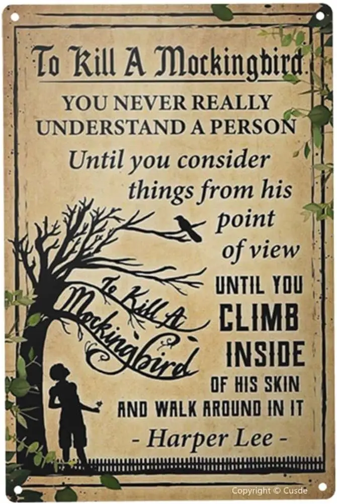 Cusde, um eine Spottdrossel Metall Zinn Zeichen Wand kunst Vintage Retro Dekorationen Geschenke für Harper Poster für Bar Home Livi zu töten