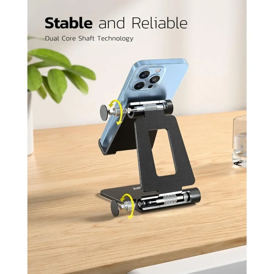 Soporte para teléfono celular plegable multiángulo compatible con iPhone 16/15/14 Pro Samsung iPad Switch Gaming Watching