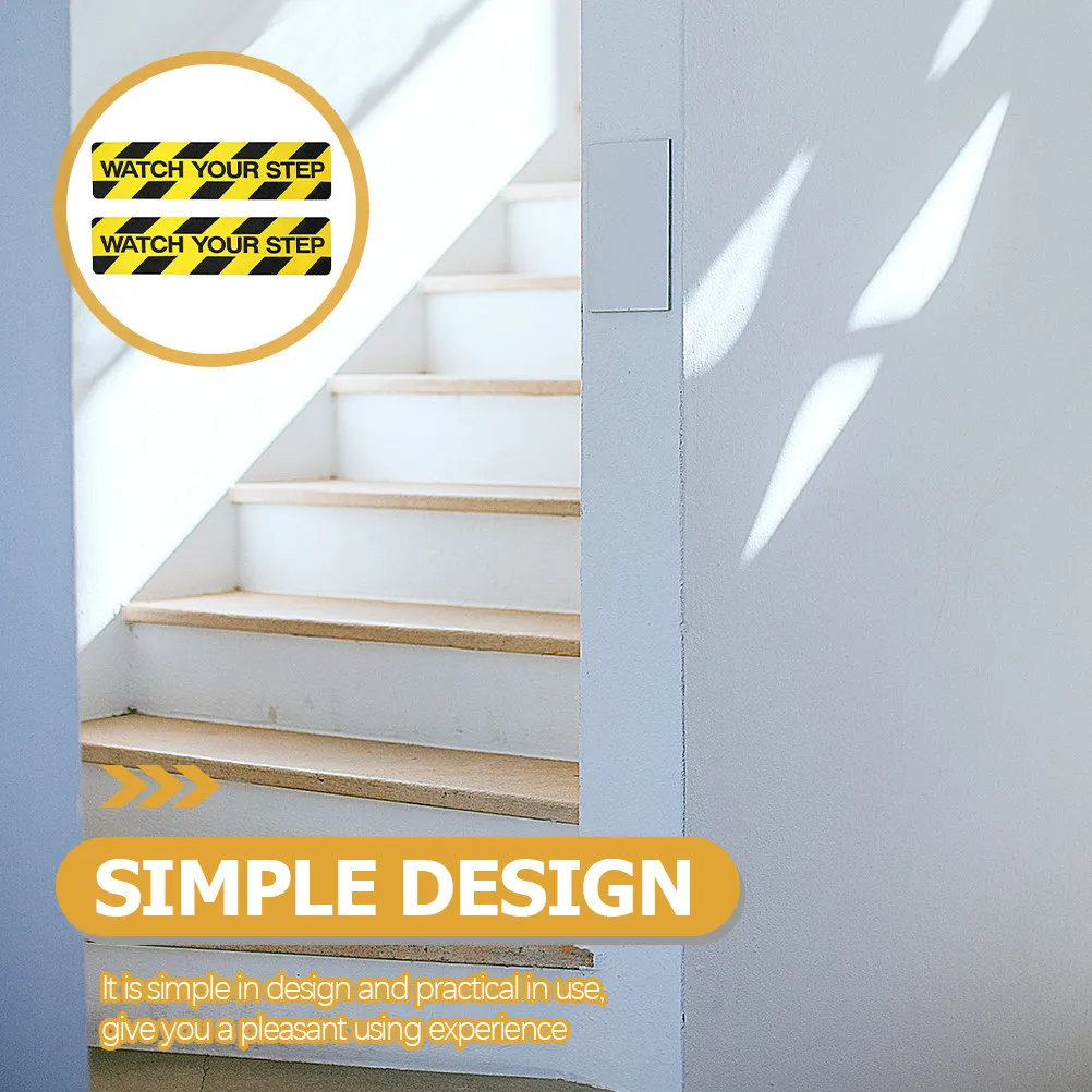 

2Pcs Easy-Apply Caution Warning Decal Strong Bond Wet Floor Sticker Slippery Surface Sign Safety Floor Label for Hotels Malls