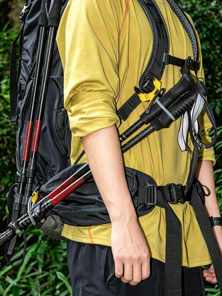 HIKEMAN Trekkingstangen-Halter ohne Demontage, Trekkingstangen-Befestigungsriemen, Rucksack-Trekkingstangenhalter, Outdoor-Wanderzubehör – Detail 1